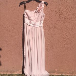 Light pink one shoulder dress fits size 2